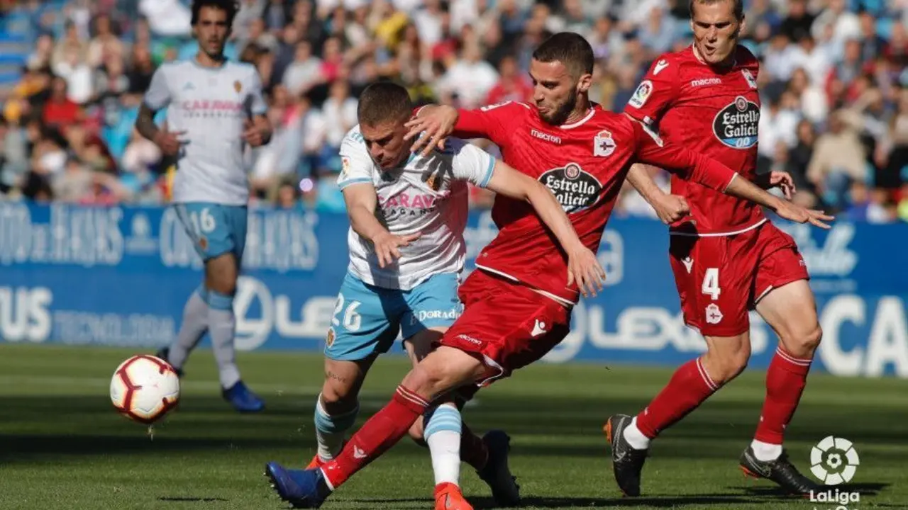 Pep Biel, en el partido ante el Deportivo. Foto: Liga 1 2 3