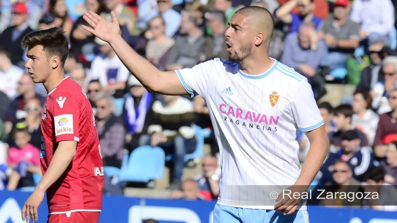 Verdasca protesta en un partido de la pasada temporada. Foto: Real Zaragoza