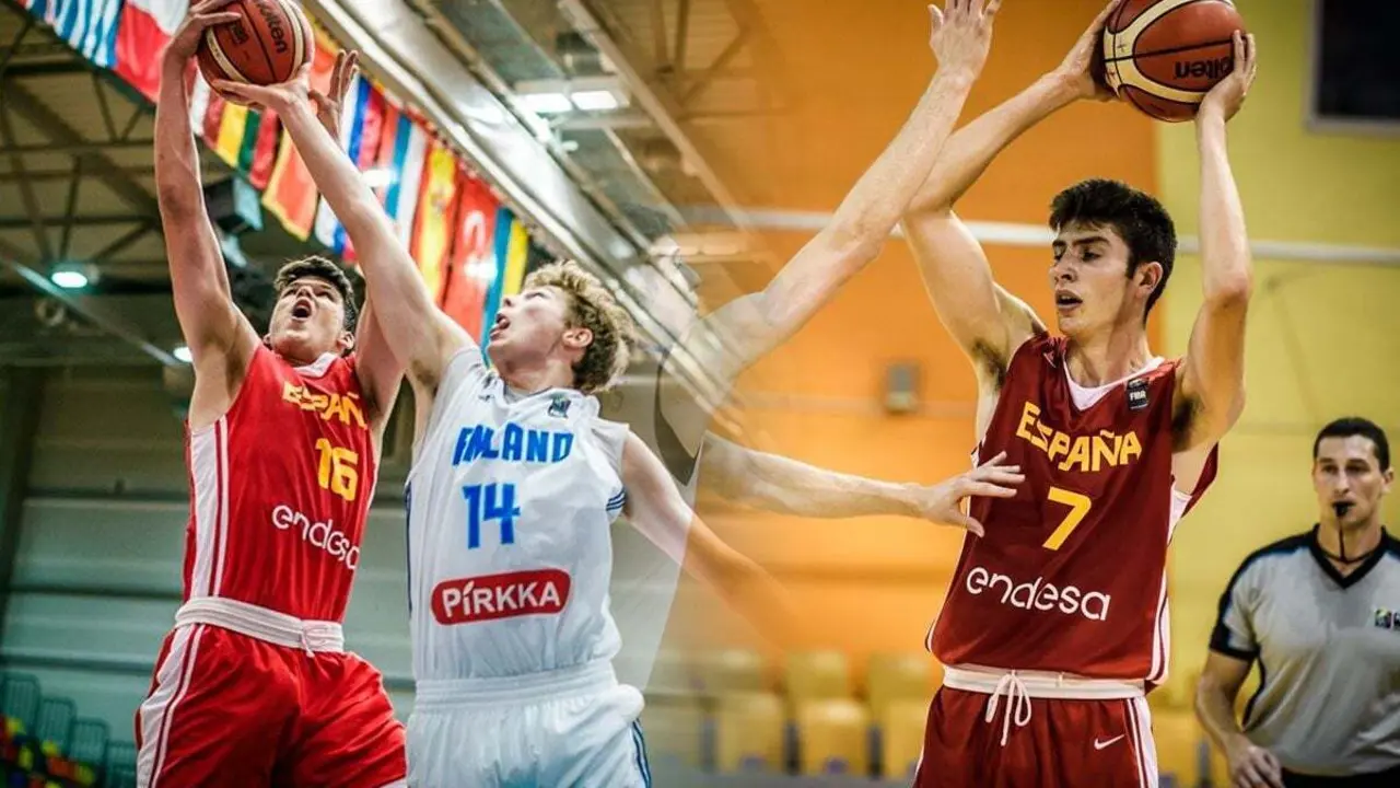 Pradilla y De Blas en campeonatos anteriores con la selecci&oacute;n | Foto: FIBA