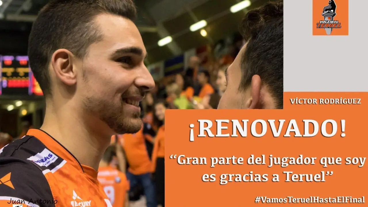 V&iacute;ctor Rodr&iacute;guez renueva por el CV Teruel un a&ntilde;o m&aacute;s |Foto: Club Voleibol Teruel