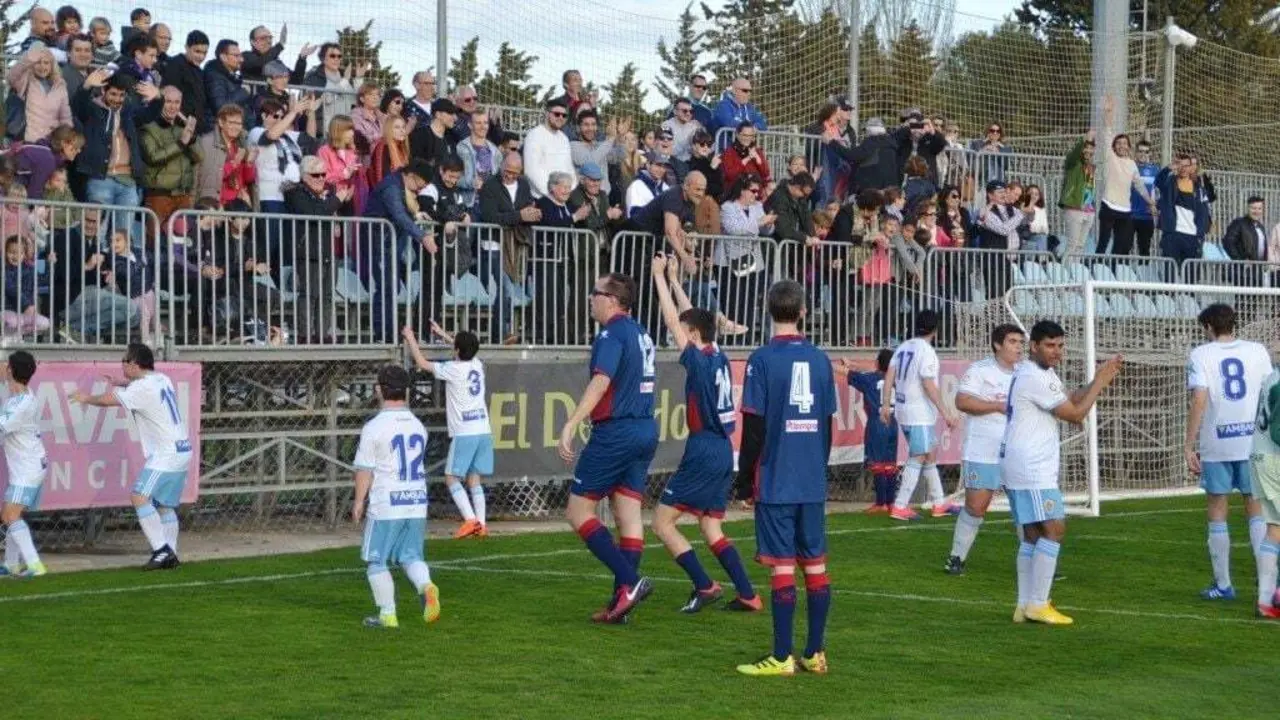 Imagen del partido disputado en la iudad deportiva del Real Zaragoza el pasado mes de marzo. | Foto: SD Huesca
