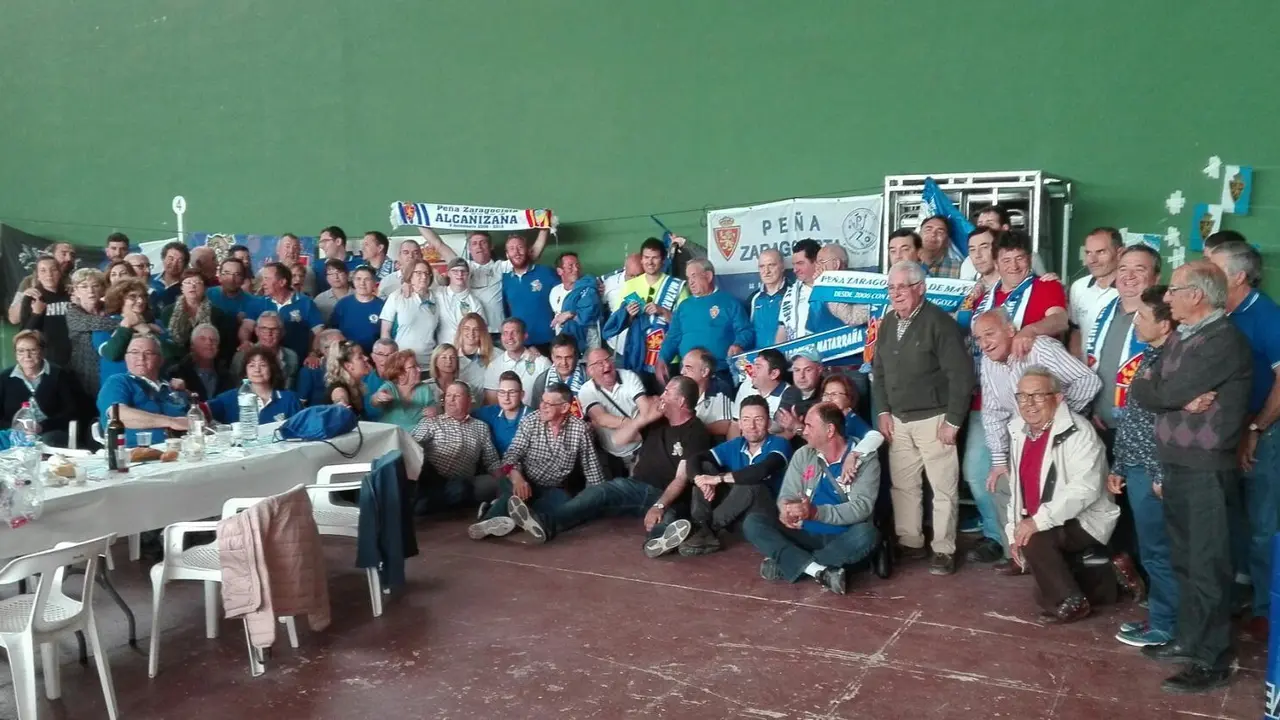 Encuentro de pe&ntilde;as zaragocistas en Teruel el pasado 25 de mayo.