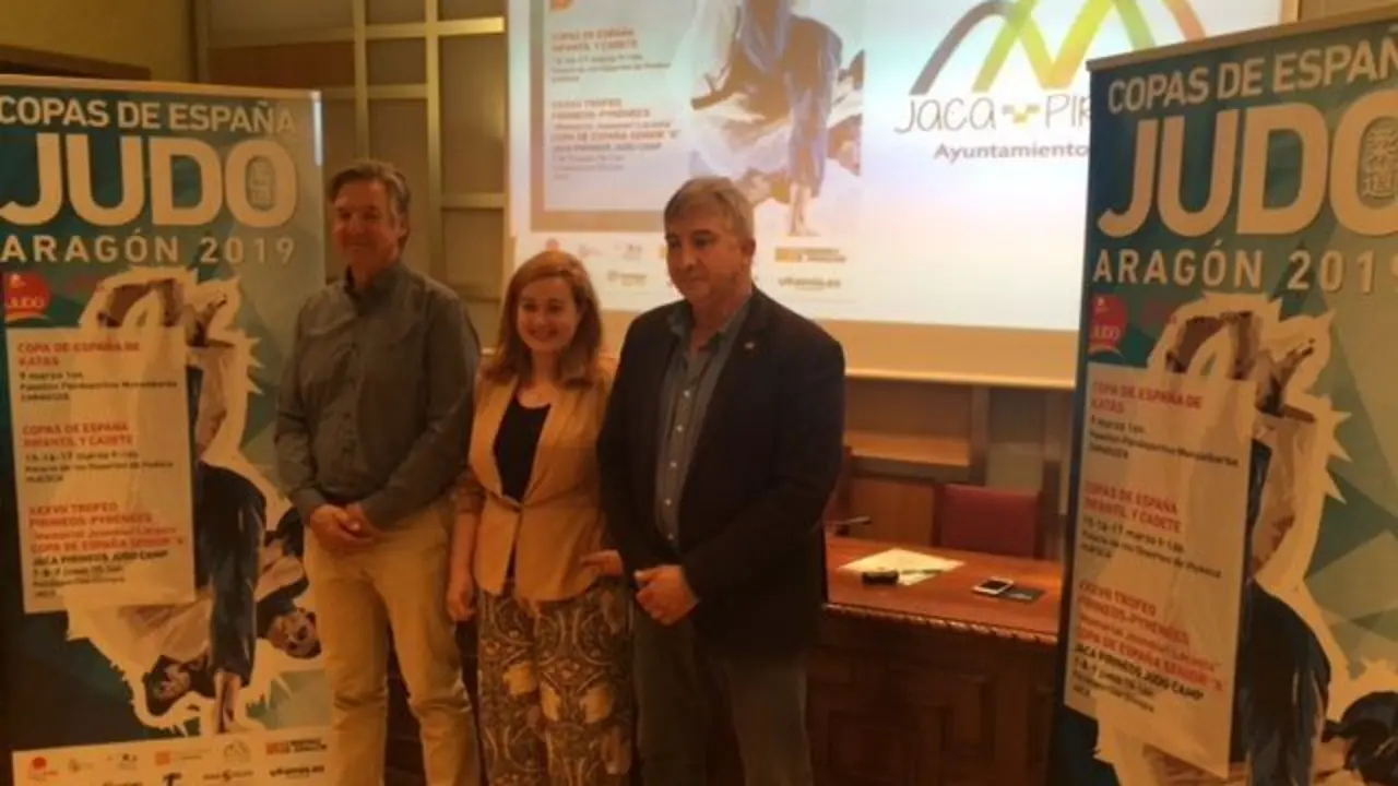 Presentaci&oacute;n de las jornadas de judo que se van a celebrar en Jaca. Foto: Ayuntamiento de Jaca