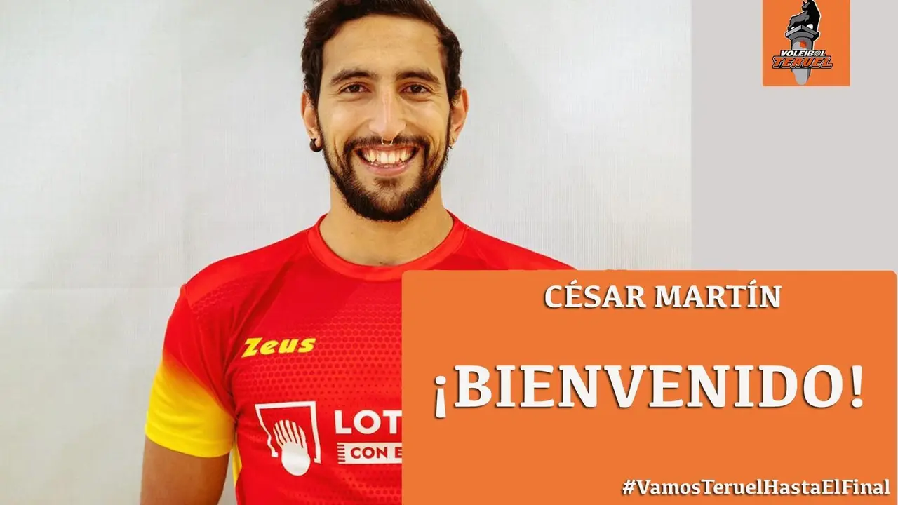 C&eacute;sar Mart&iacute;n es el nuevo fichaje del CV Teruel |Foto: CV Teruel