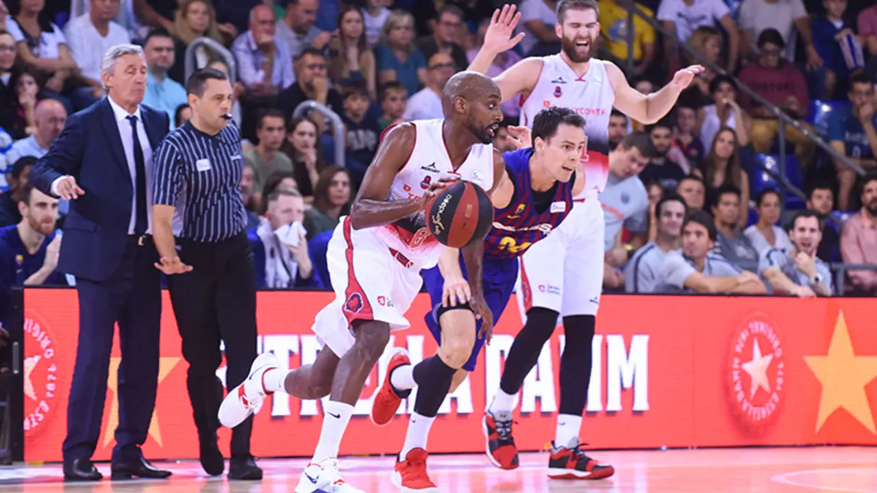 El escolta canadiense Johnny Berhanemeskel, en el partido de liga en Barcelona. Foto: M. Gonz&aacute;lez/ACB
