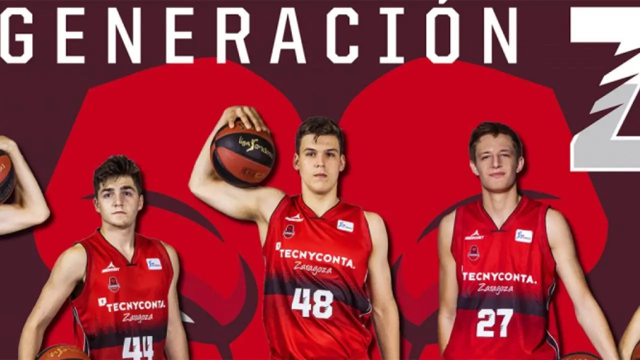 P&oacute;ster del equipo con la 'Generaci&oacute;n Z'. Foto: Basket Zaragoza