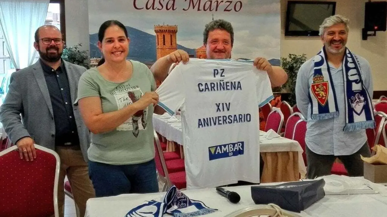 Celebraci&oacute;n del XIV Aniversario de la Pe&ntilde;a Zaragocista Cari&ntilde;ena. Foto: FP Real Zaragoza