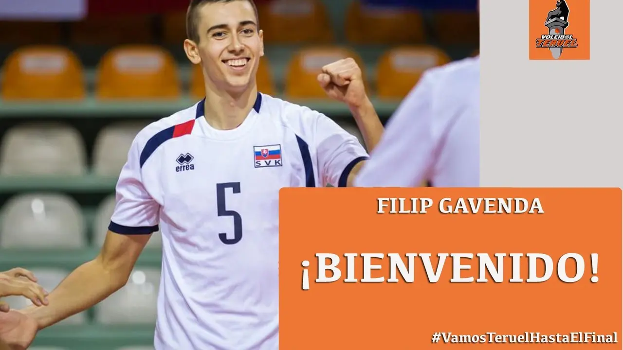 Bienvenida al octavo fichaje del Voleibol Teruel, Filip Gavenda. Foto: CV Teruel