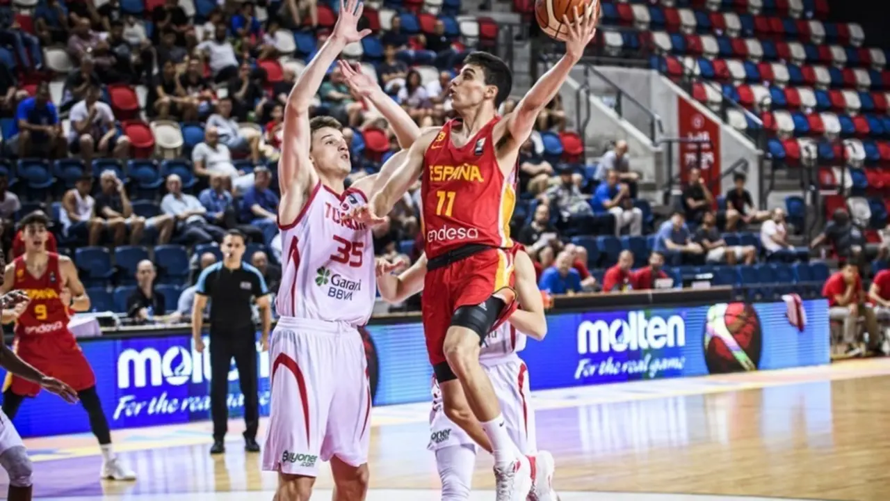 Carlos Aloc&eacute;n, en el partido de esta tarde. Foto: FIBA