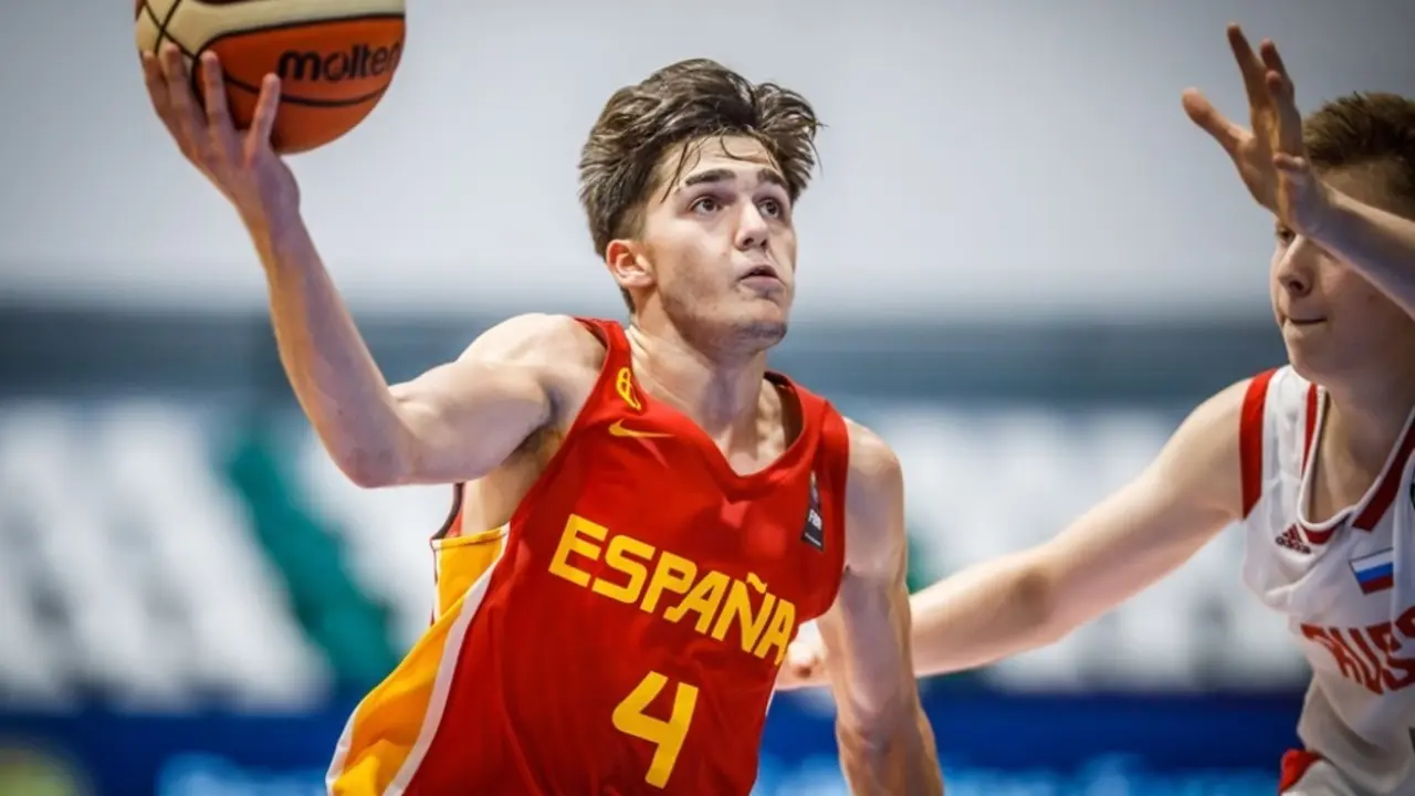 Javier Garc&iacute;a, en el partido de esta tarde. Foto: FIBA