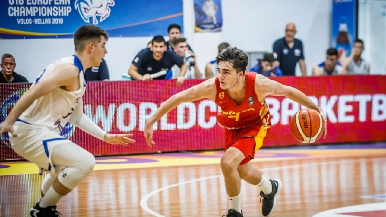 Javier Garc&iacute;a, en el partido de este s&aacute;bado ante Grecia. Foto: FIBA