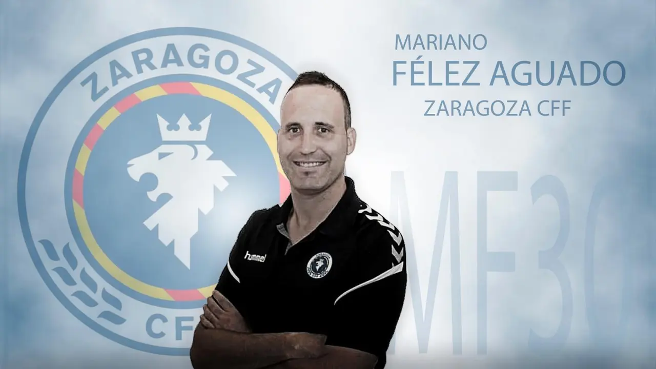 Mariano F&eacute;lez con el Zaragoza CFF. | Foto: Zaragoza CFF