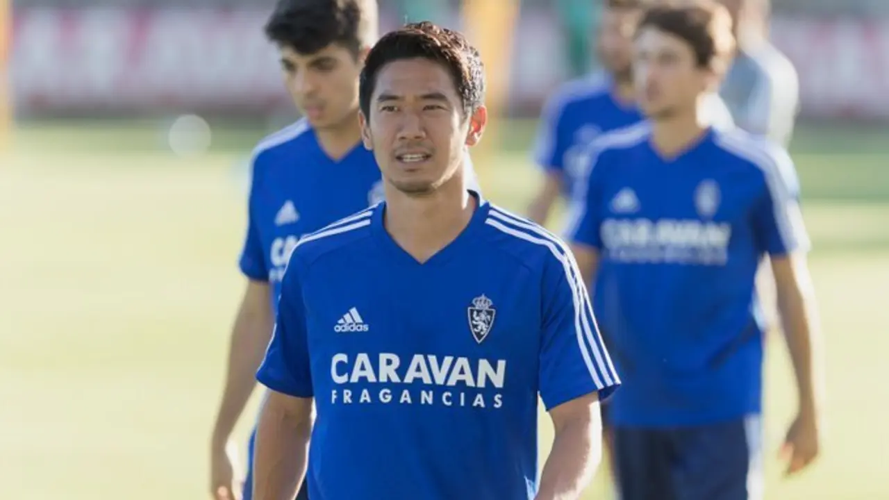 Kagawa en la Ciudad Deportiva. Foto: Real Zaragoza