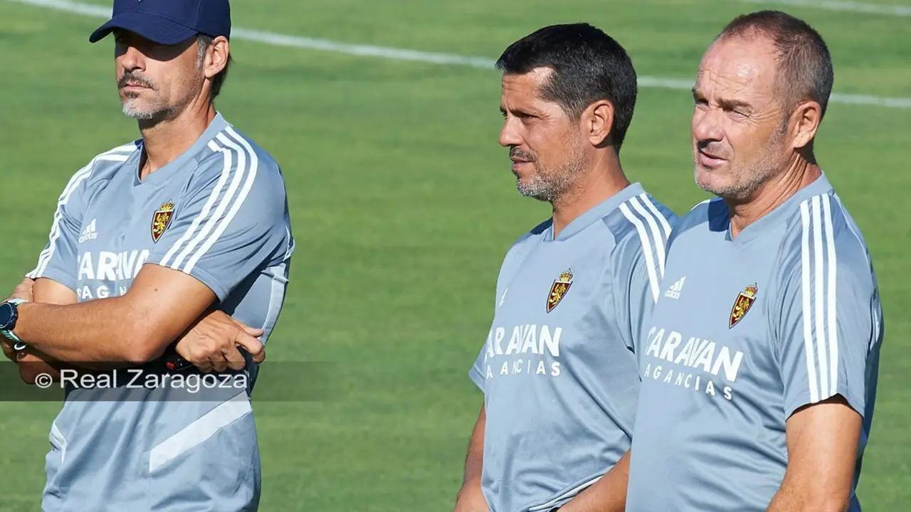 V&iacute;ctor Fern&aacute;ndez en un entrenamiento en la Ciudad Deportiva. Foto: Real Zaragoza