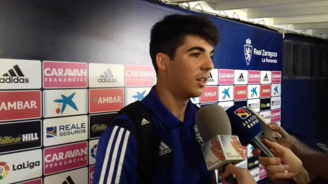 Enrique Clemente en zona mixta. Foto: Real Zaragoza
