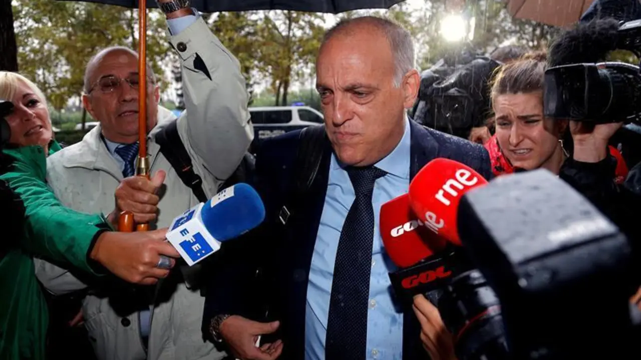 Javier Tebas en Valencia. Foto: EFE