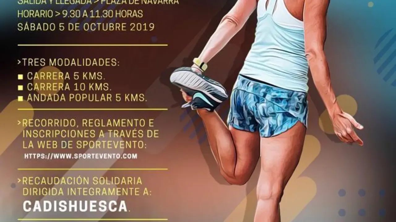Cartel de la tercera correr&iacute;a de la Guardia Civil que se celebra en Huesca el pr&oacute;ximo 5 de octubre. Foto: Cedida