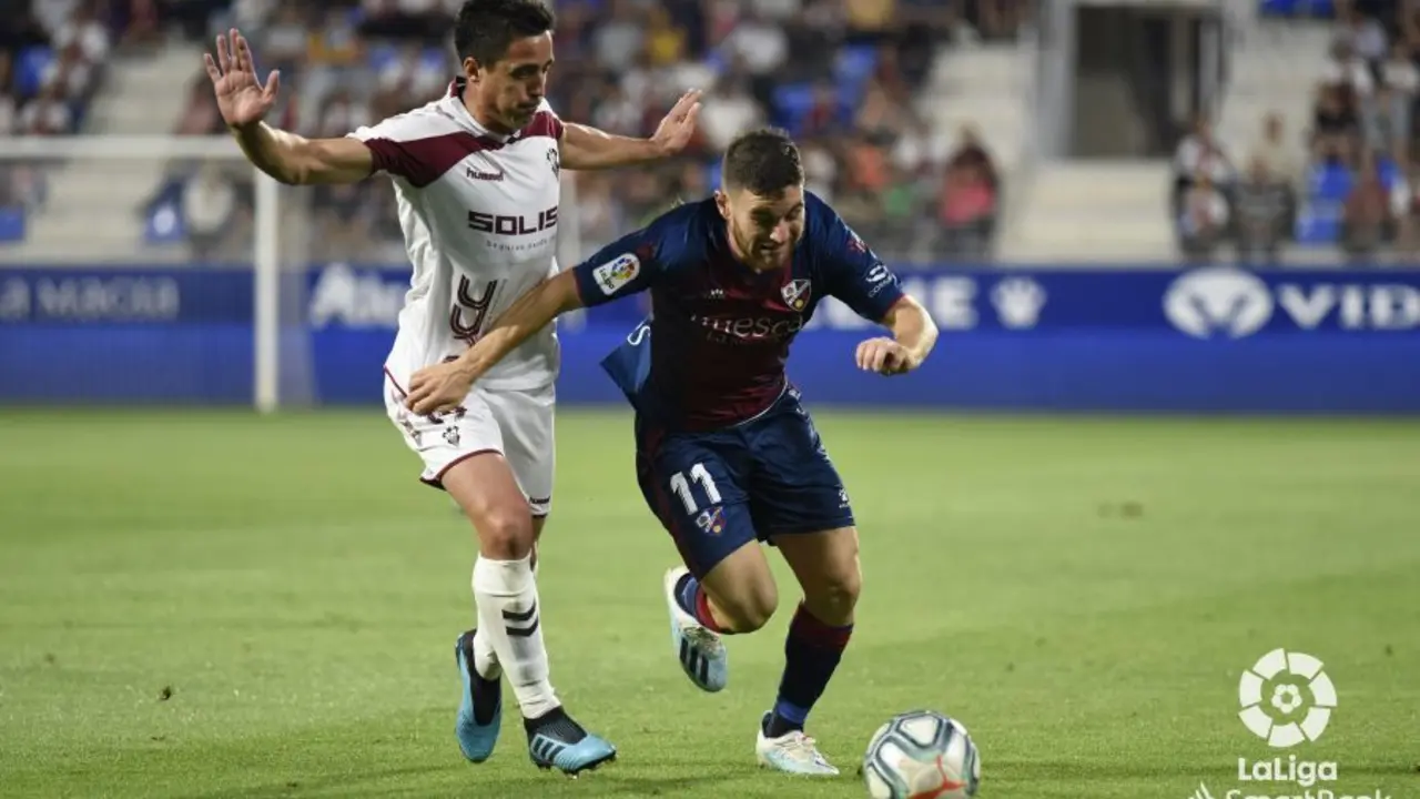 Gal&aacute;n en el partido frente al Albacete I Foto: LFP