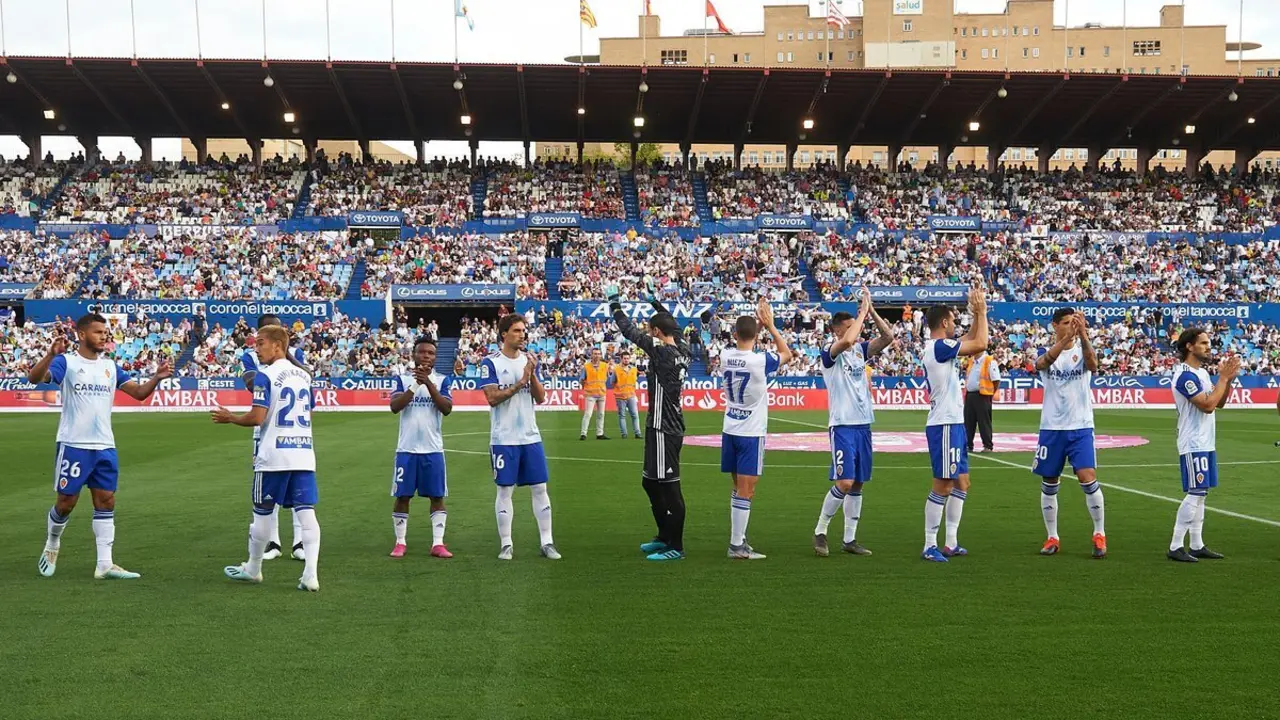 El Real Zaragoza, en un partido en casa. Foto: Real Zaragoza