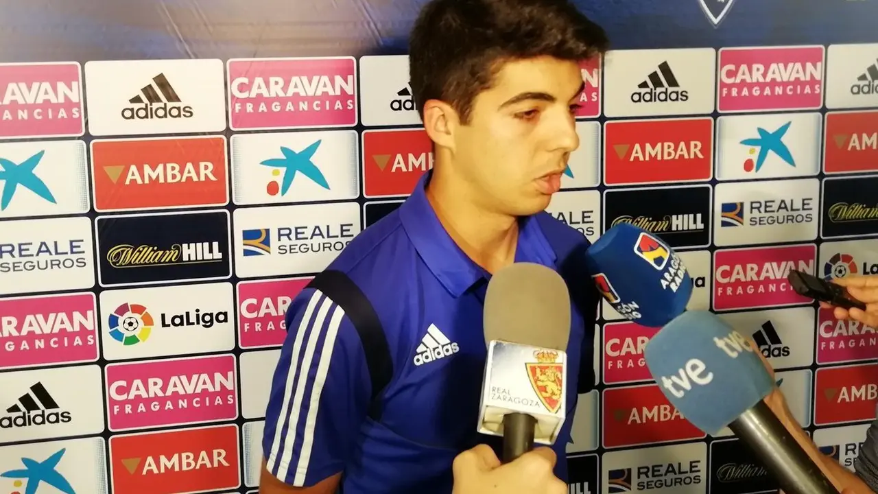 Clemente en zona mixta. Foto: Real Zaragoza