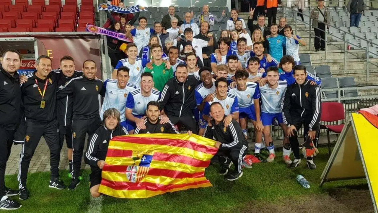 El Real Zaragoza pasa a la siguiente ronda de la Youth League. Foto: Real Zaragoza