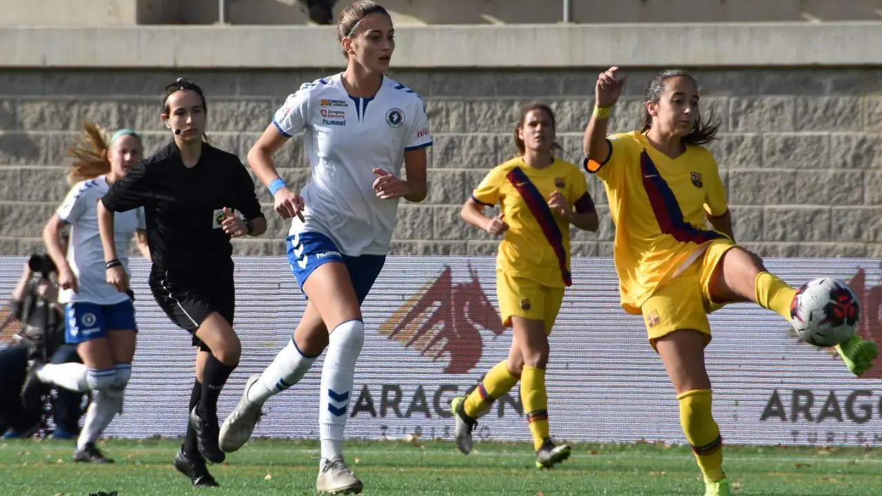 El Zaragoza cae por 1 a 4 ante el filial del Barcelona. Foto: partidosdelzaragozacff.wordpress.com