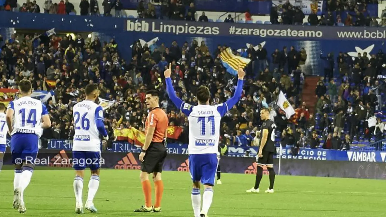 El Real Zaragoza empat&oacute; a tres ante el Girona en la primera vuelta. Foto: Real Zaragoza