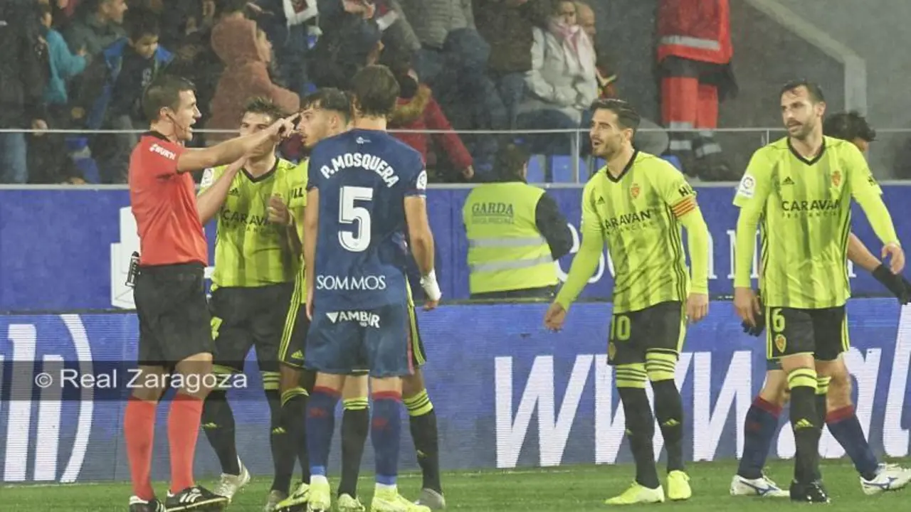 Zaragoza y Huesca en su partido de la primera vuelta. Foto: Real Zaragoza