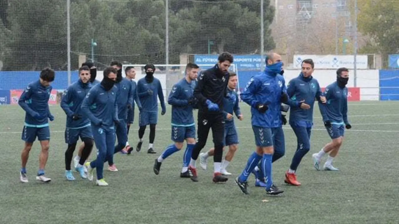 El CD Ebro en su primera sesi&oacute;n del a&ntilde;o. Foto: CD Ebro