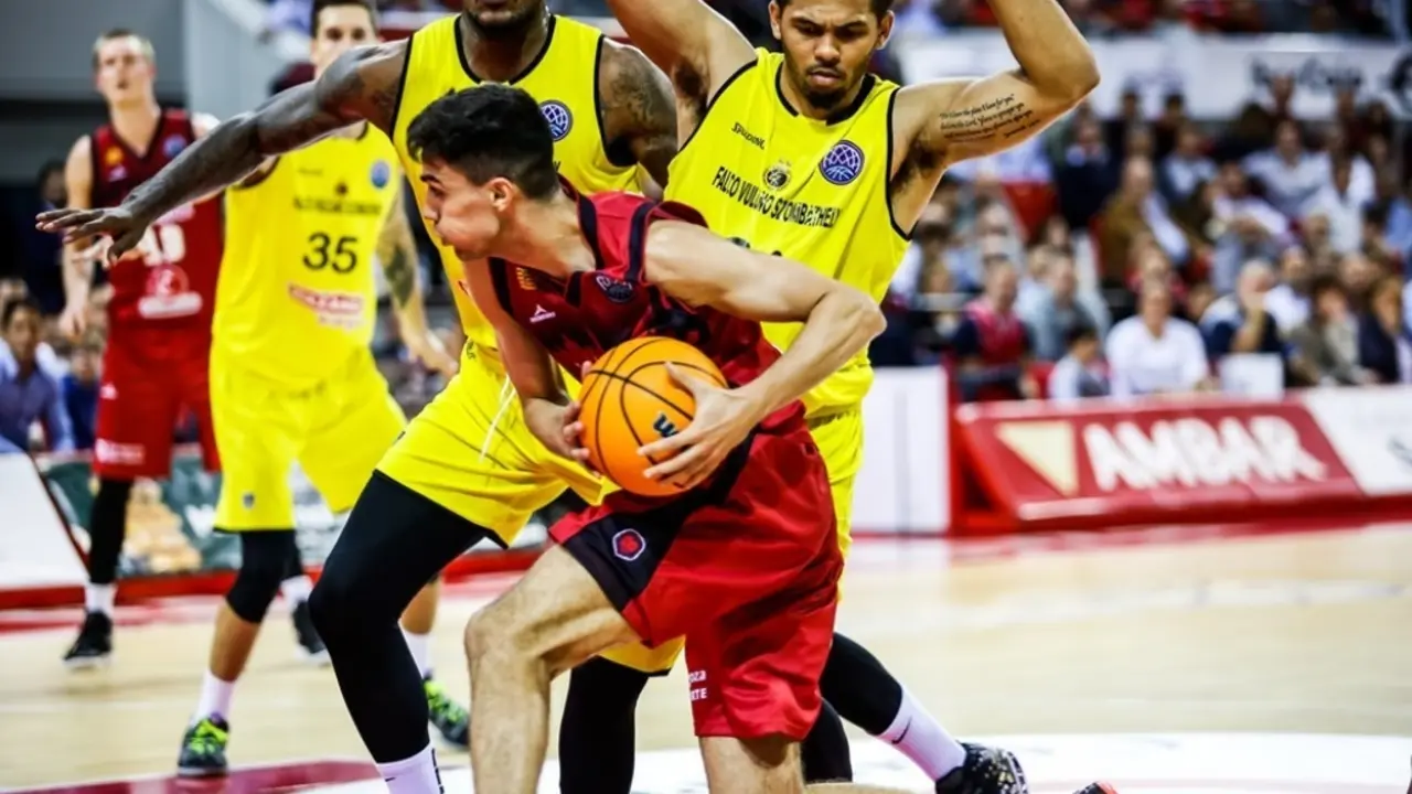 Carlos Aloc&eacute;n, en el partido de ida. Foto: Esther Casas/FIBA