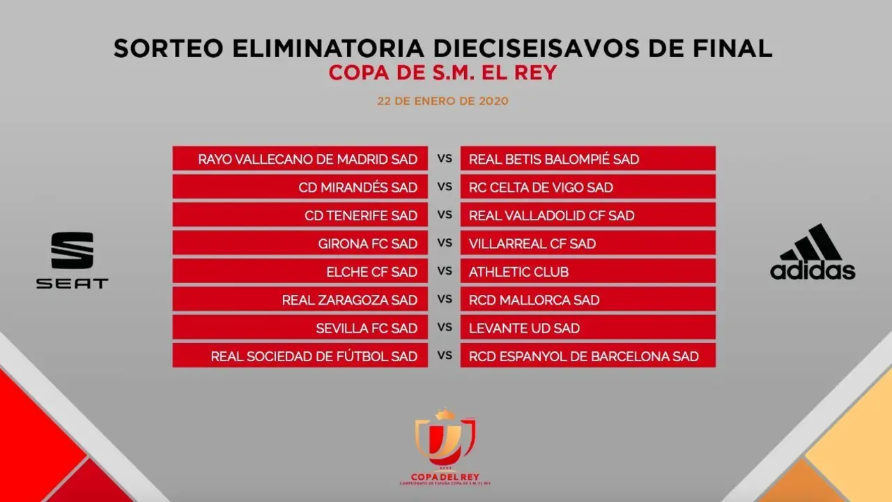 CD Ebro y Real Zaragoza ya conocen a sus rivales para dieciseisavos de final de la Copa del Rey. Foto: RFEF