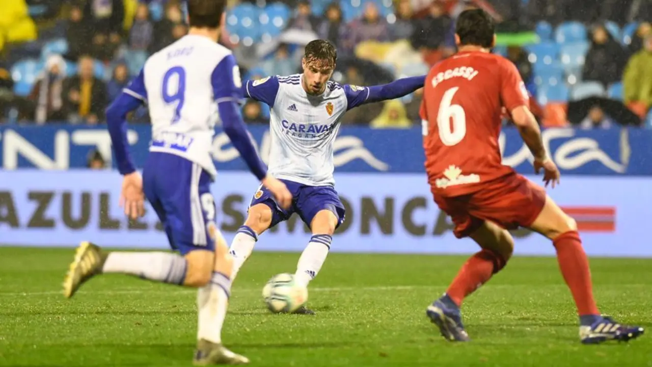 Javi Puado fue el autor del gol del Real Zaragoza ante el Numancia | Foto: Real Zaragoza
