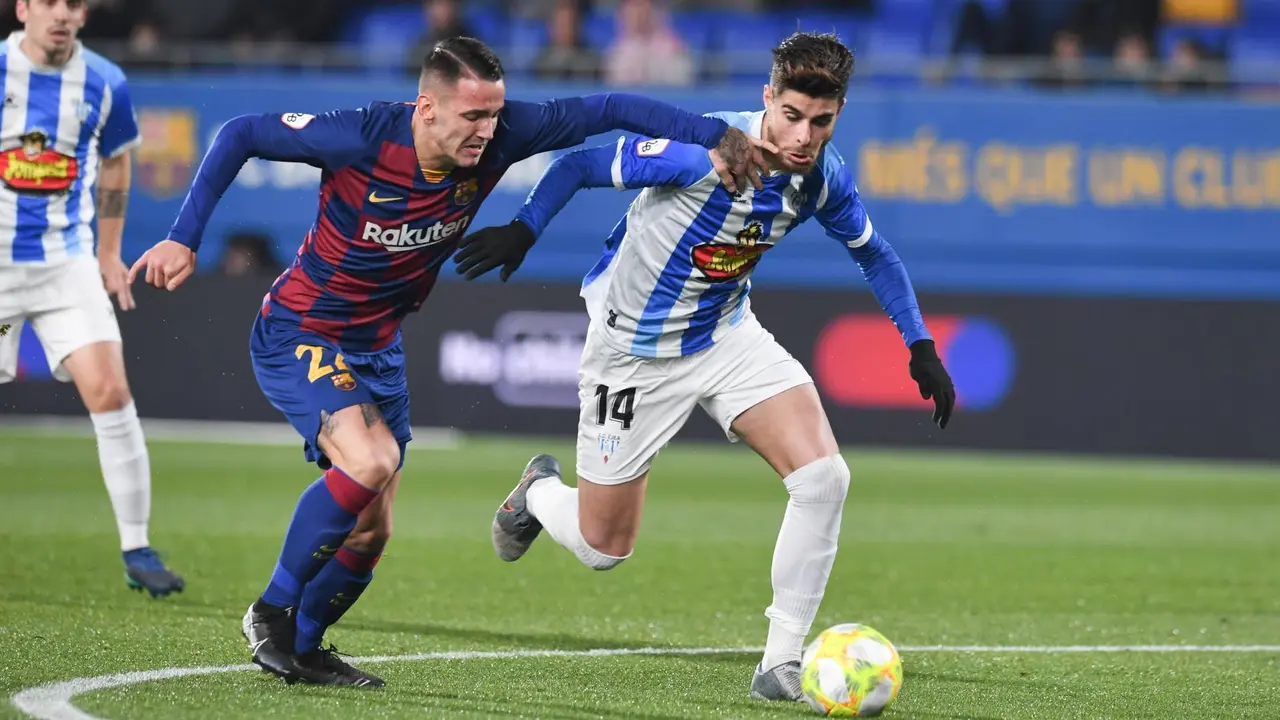 El Ejea en su partido ante el Barcelona B. Foto: FC Barcelona