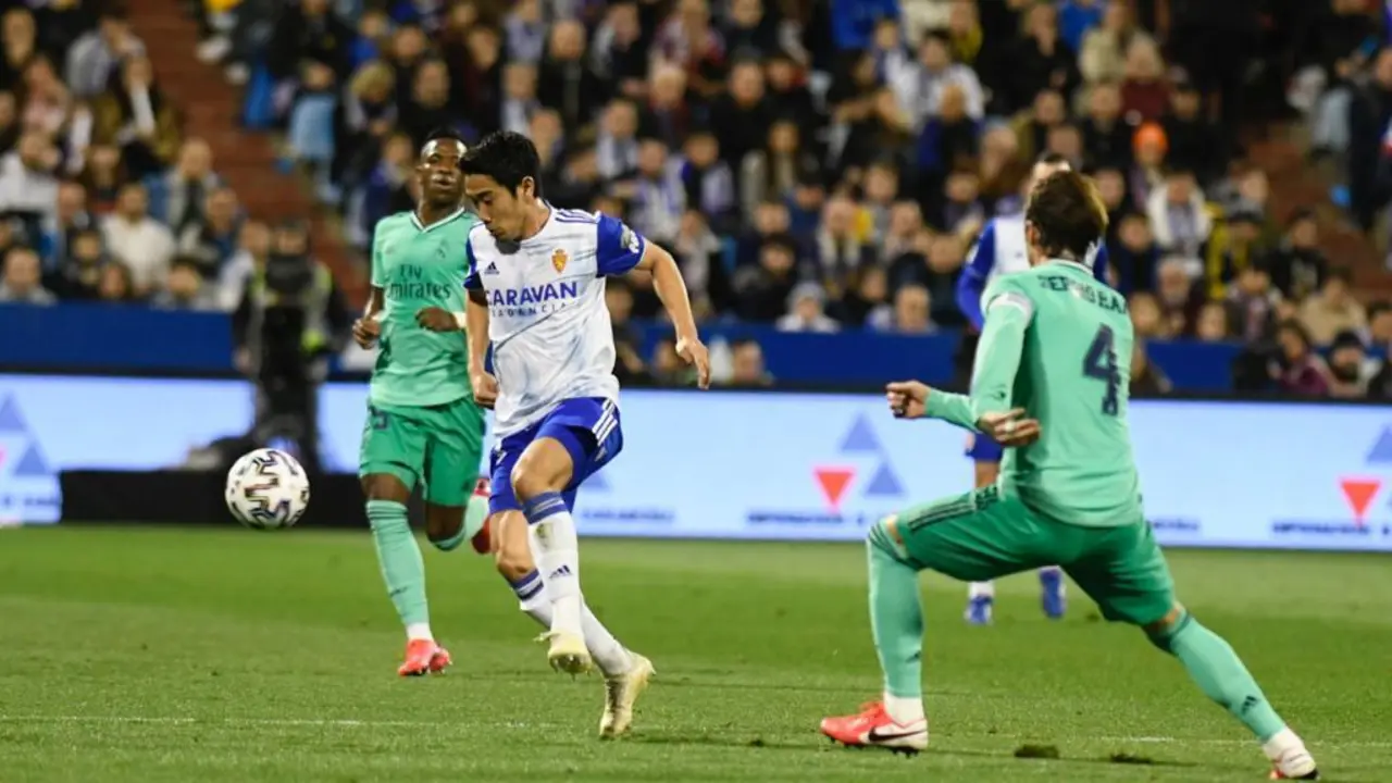 Kagawa anoche frente al Real Madrid.