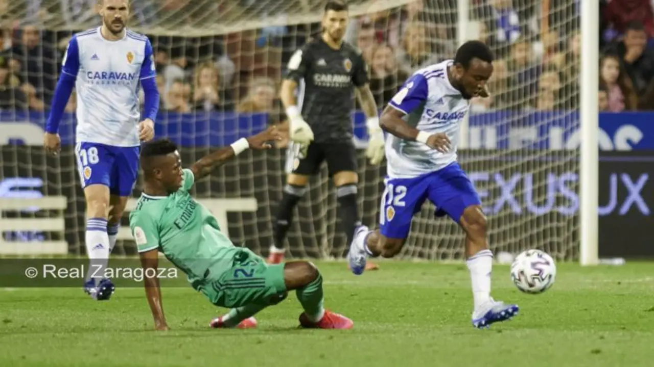 Igbekeme en Copa ante el Madrid. Foto: Real Zaragoza