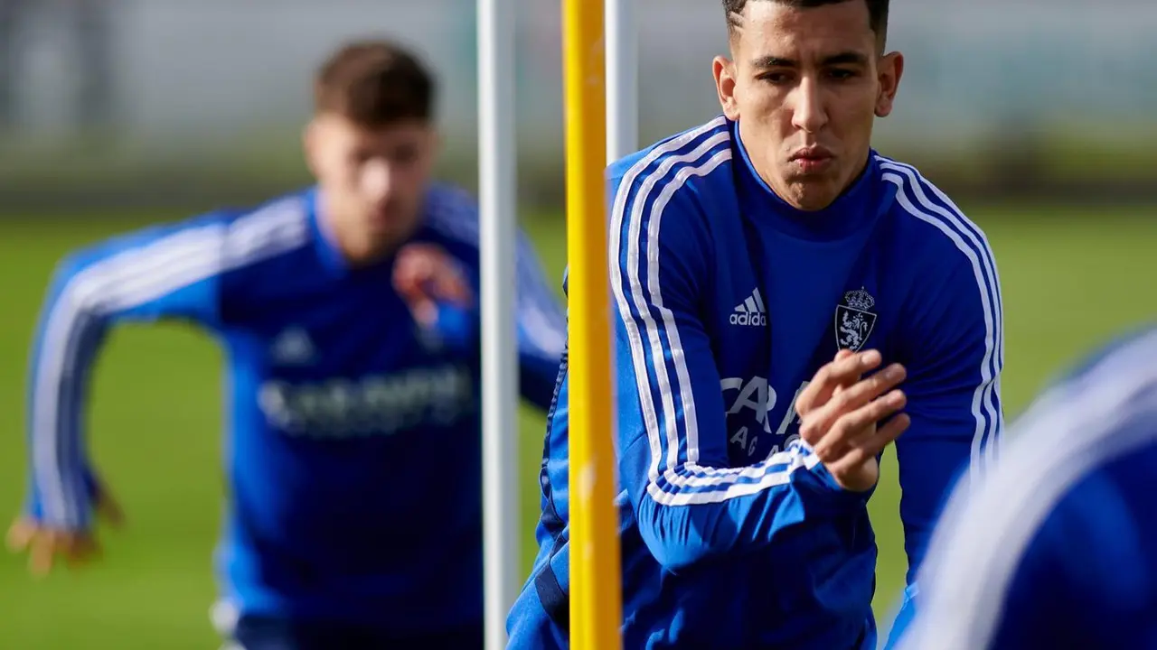 Jawad El Yamiq ya entrena con el Real Zaragoza. Foto: Real Zaragoza