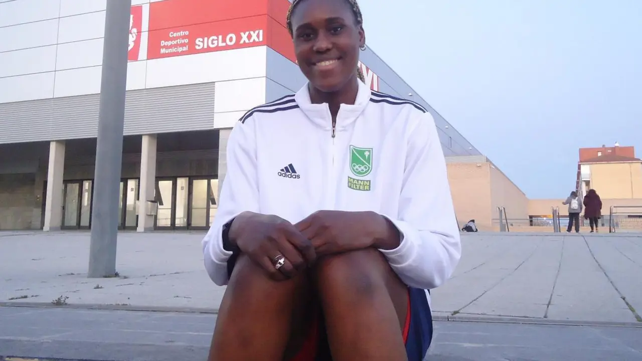 Umi Diallo, durante una entrevista con Sportaragon. Foto: SPORTARAGON