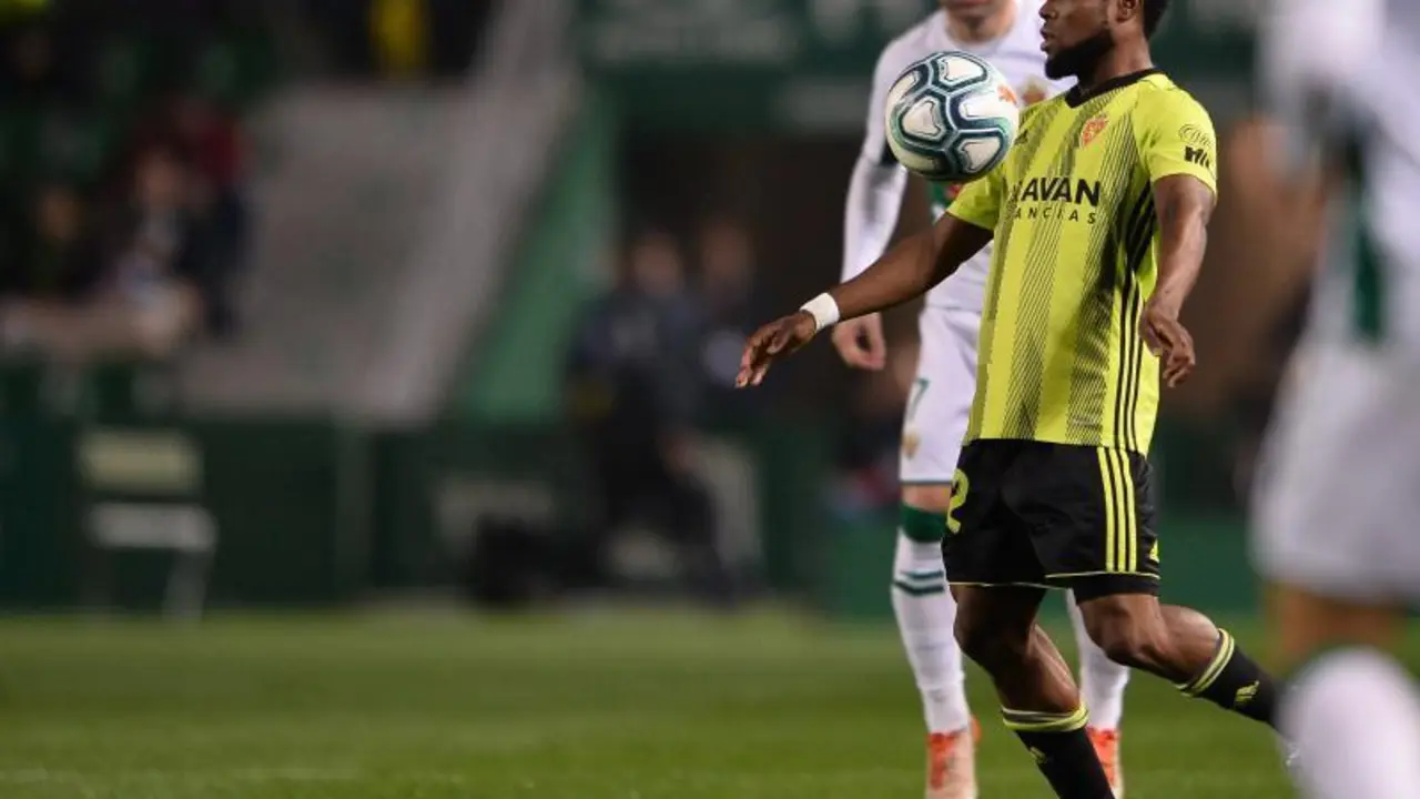 Igbekeme, uno de los mejores ante el Elche. Foto: Real Zaragoza