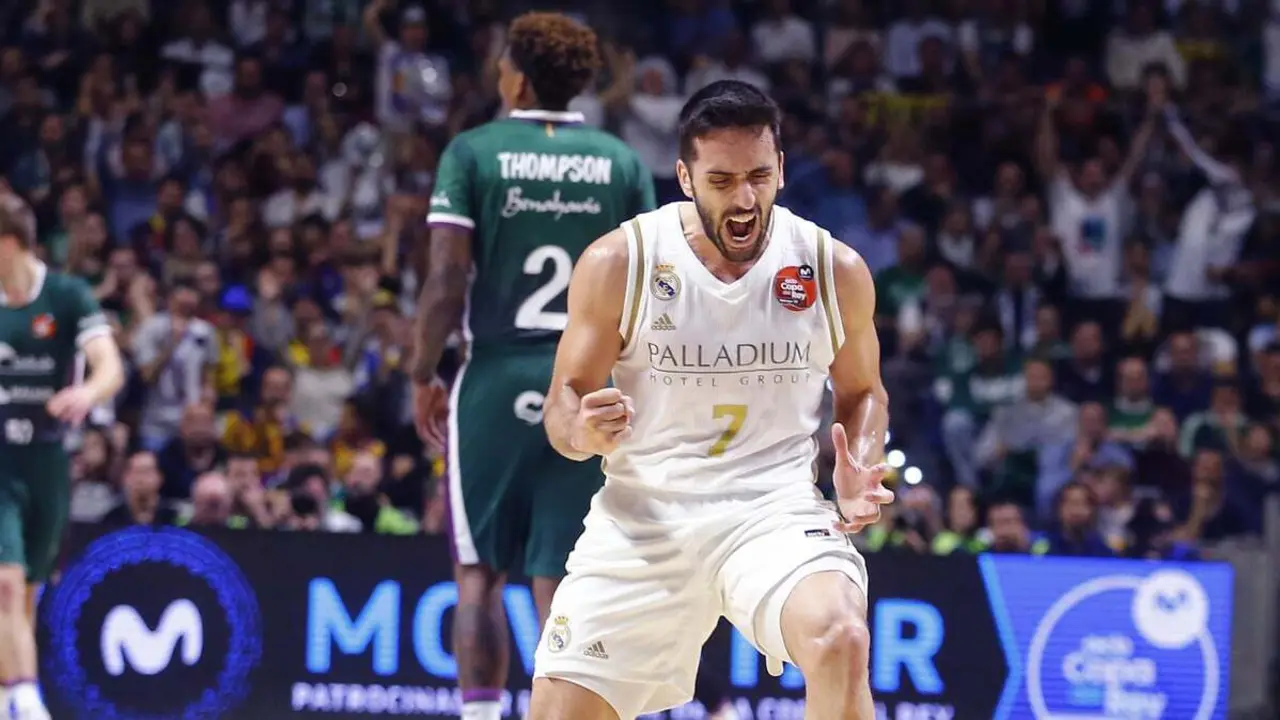 Campazzo ha sido uno de los referentes del Real Madrid en esta Copa del Rey donde Uniaja ape&oacute; al Casademont Zaragoza. Foto: ACB
