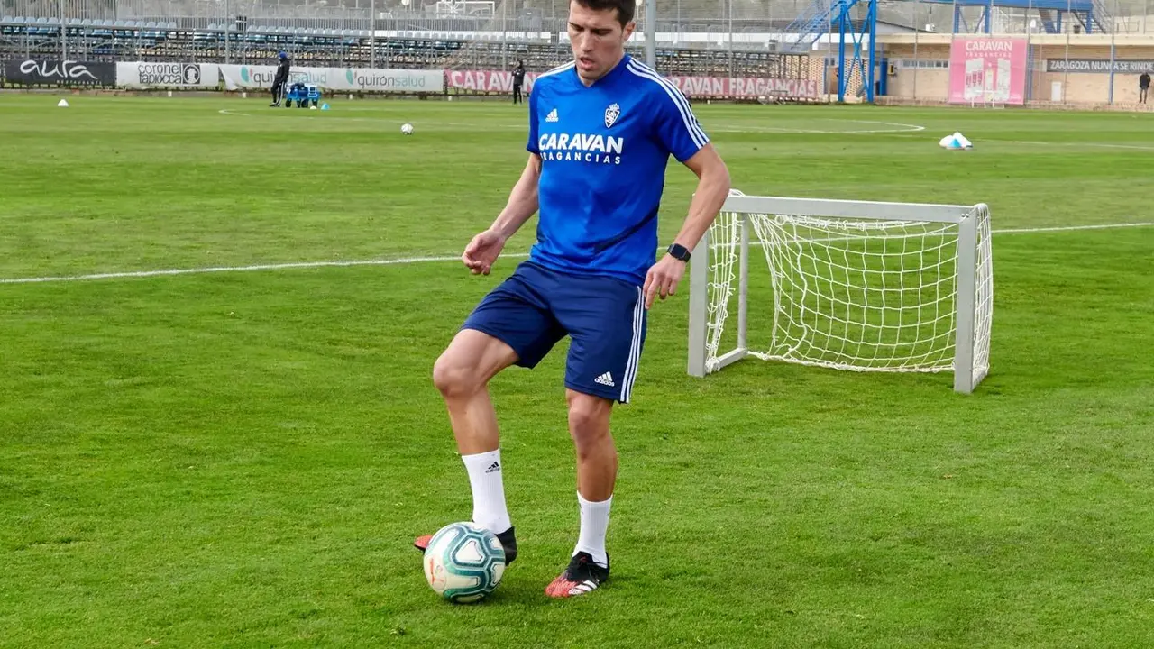 Zapater en un entrenamiento. | Foto: Real Zaragoza