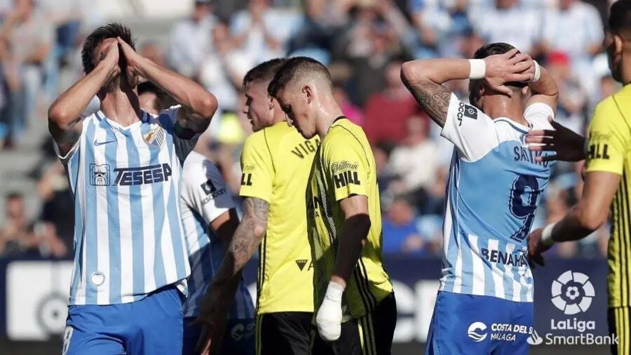 Carlos Nieto en La Rosaleda. Foto: LaLiga SmartBank