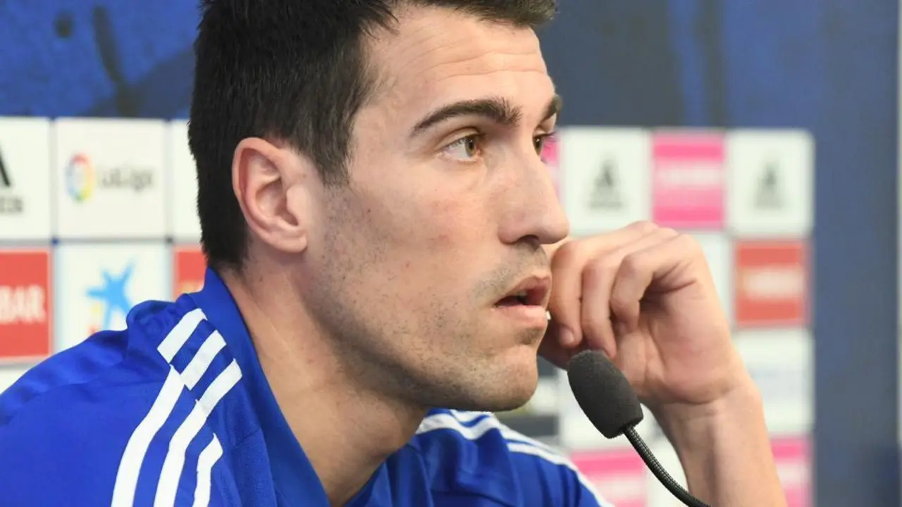 Alberto Zapater en rueda de prensa. Foto: Real Zaragoza