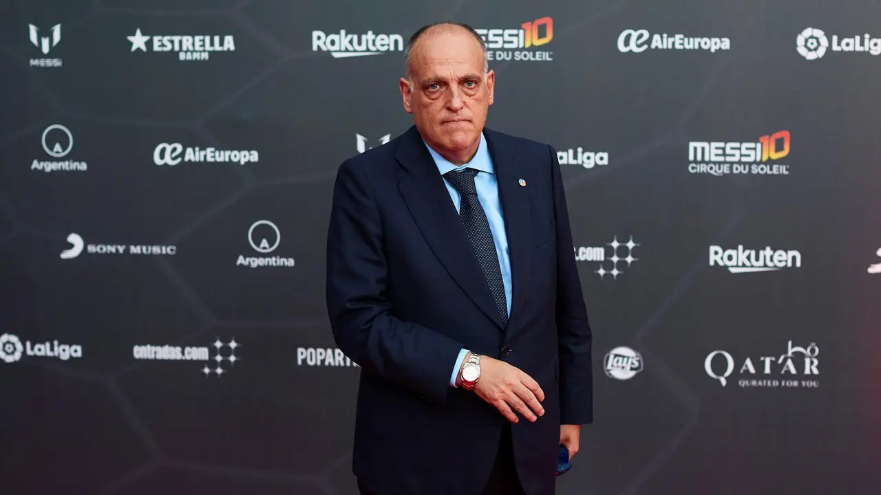 El presidente de LaLiga Javier Tebas. EFE/Alejandro Garc&iacute;a/Archivo