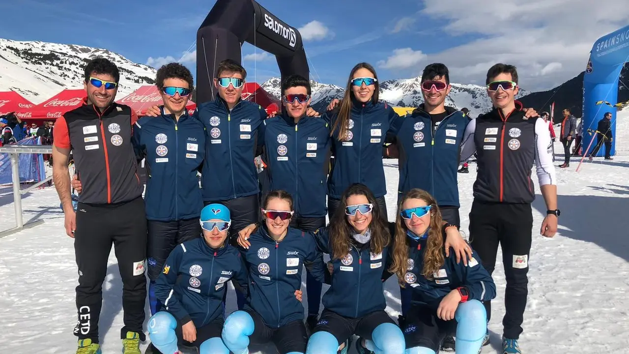 Imagen del equipo del Cetdi Arag&oacute;n de fondo de la at&iacute;pica temporada 2019/20. Foto: Cedida