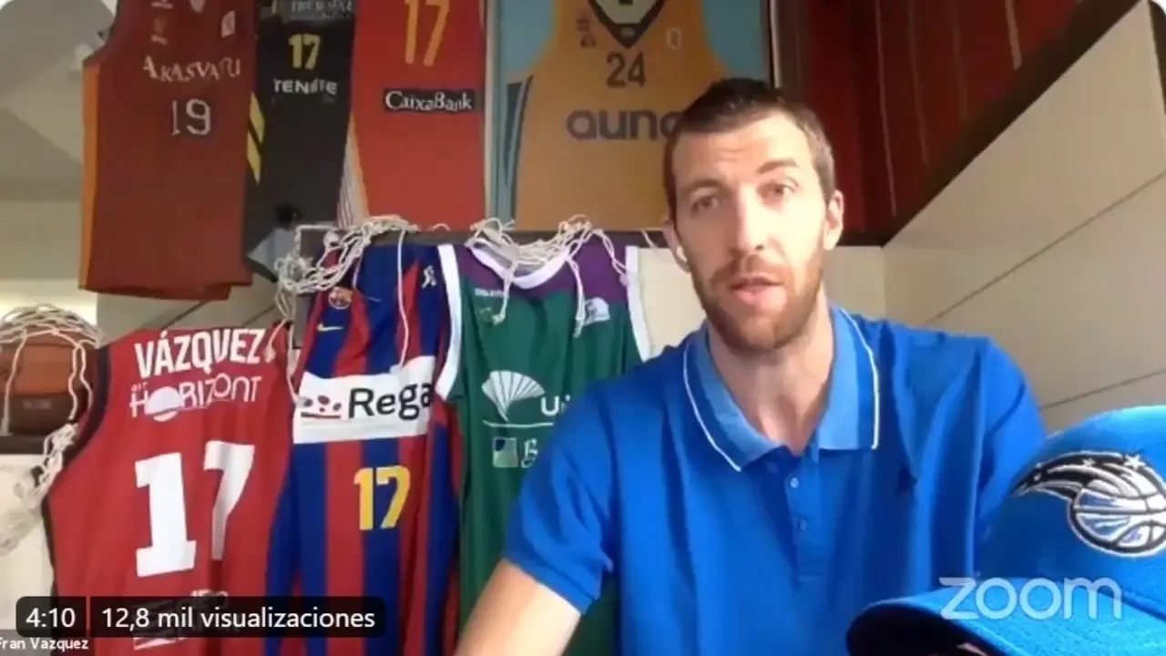 Fran V&aacute;zquez, durante su v&iacute;deo de despedida