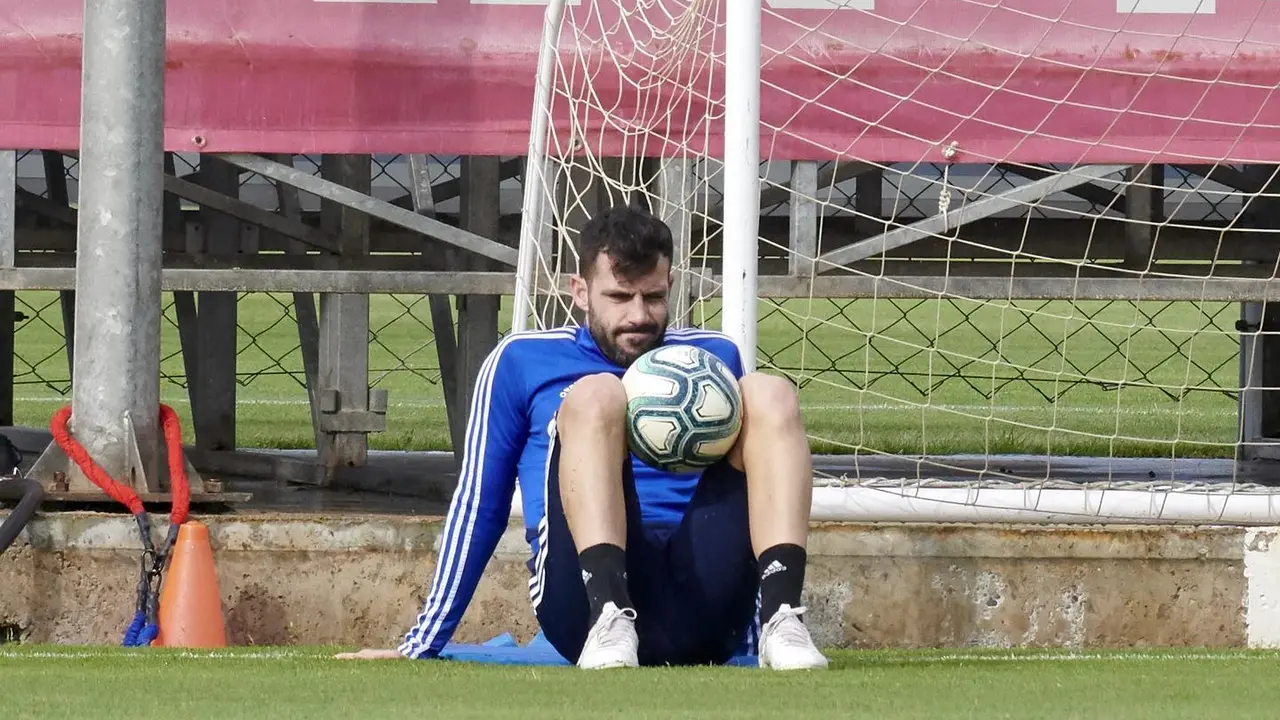Alberto Guiti&aacute;n en el regreso a los entrenamientos en la Ciudad Deportiva. Foto: Real Zaragoza