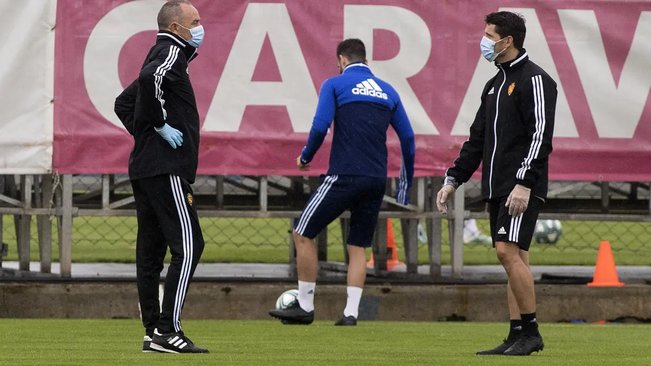 Imagen durante el entrenamiento de esta ma&ntilde;ana | Foto: Real Zaragoza