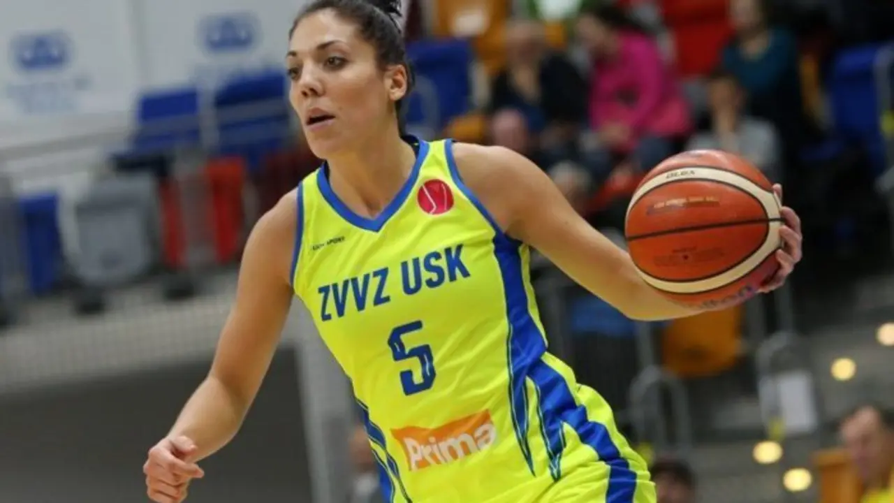Cristina Ouvi&ntilde;a, con la camiseta del Praga. Foto: Euroleague