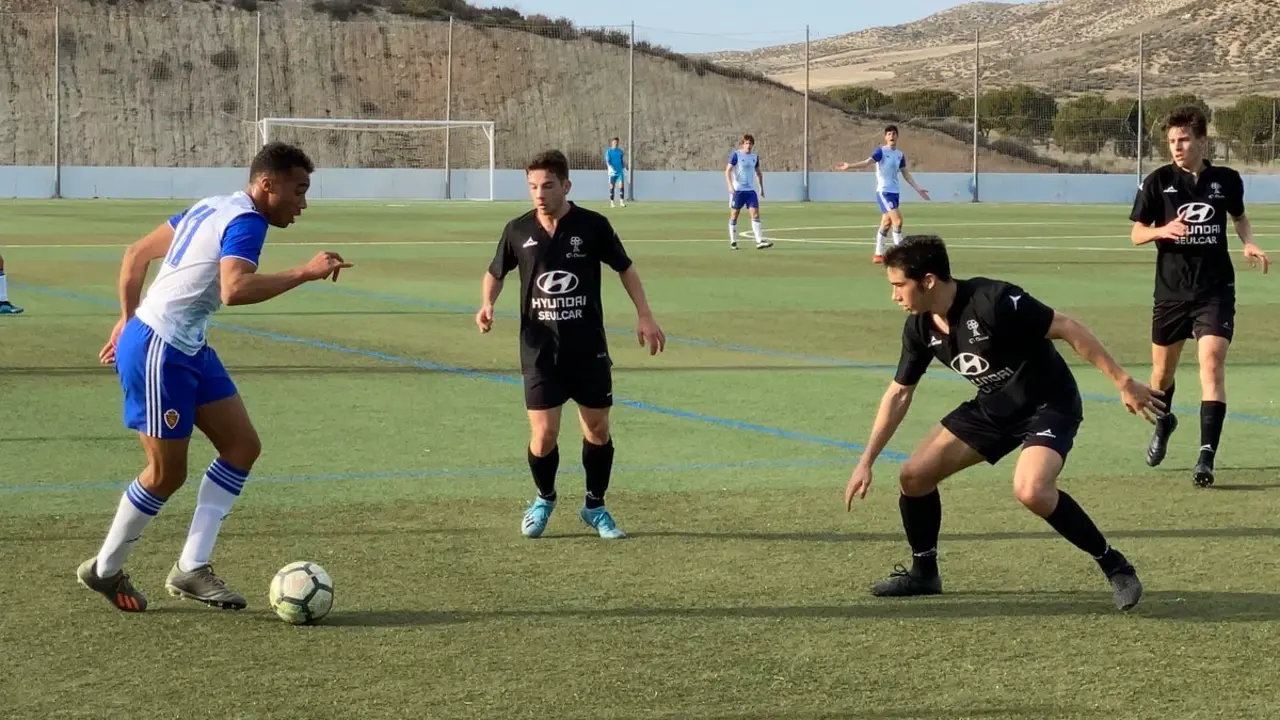Partido juvenil entre el Real Zaragoza y El Olivar | Foto: Real Zaragoza