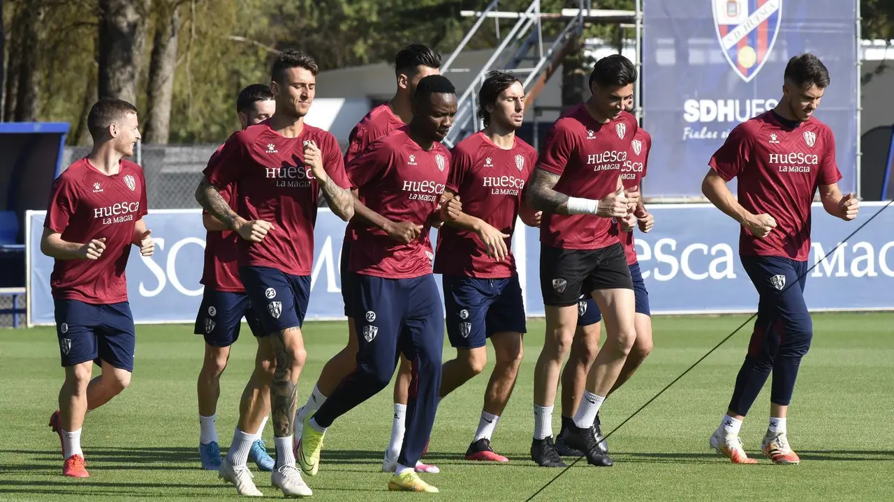 Entrenamiento de la SD Huesca. | Foto: LaLiga